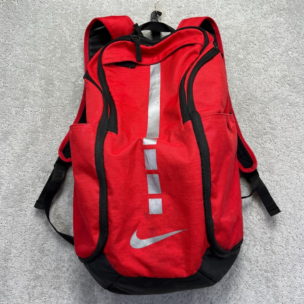 Nike Backpack Red Black Hoops Elite Pro Basketball Training Athletic Gym Bag